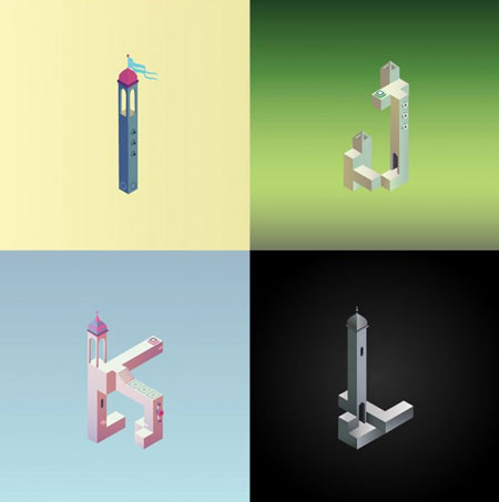 Alphabet-Inspired-by-Monument-Valley_2-640x644