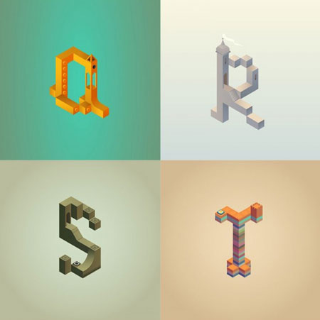 Alphabet-Inspired-by-Monument-Valley_4-640x642
