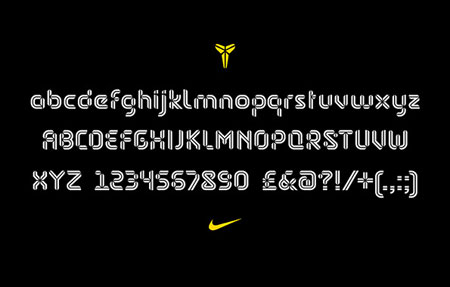 A custom font for NBA superstar Kobe Bryant